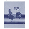 Le Jacquard Francais Coco-Rico Blue Tea Towel