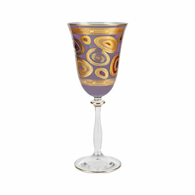 Vietri regalia Purple Wine Glass