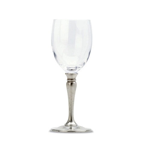 MATCH Balloon Wine Glass, Pewter & Crystal, Handmade in Italy on