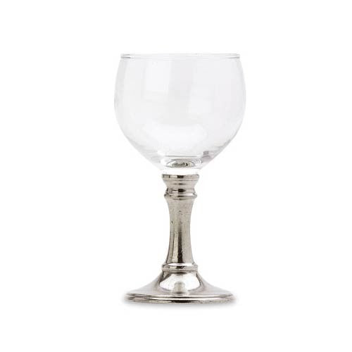 MATCH Balloon Wine Glass, Pewter & Crystal, Handmade in Italy on