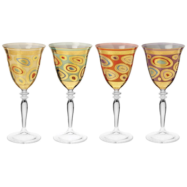 Vietri Contessa Assorted Stemless Wine Glasses - Set of 4